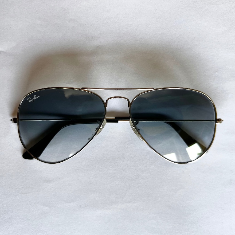 Women’s Rayban Aviator Gradient Sunglasses 55/14
